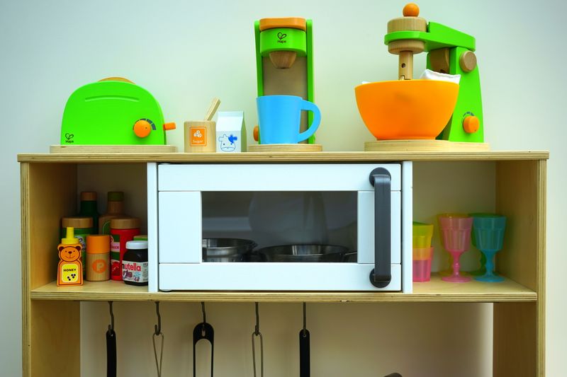 Microwave in kitchen